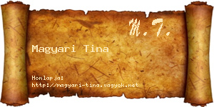 Magyari Tina névjegykártya